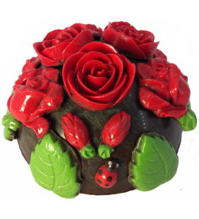 Bouquet de roses en chocolat noir