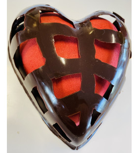Coeur dans coeur en chocolat (gros)