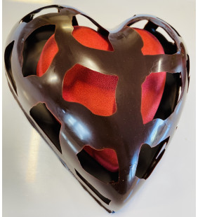 Coeur dans coeur en chocolat (moyen)