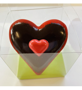 Coeur bombé petit en chocolat au lait