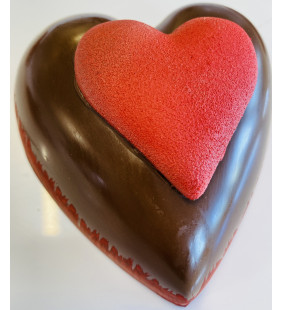 Coeur bombé moyen en chocolat au lait