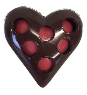 Coeur dans coeur en chocolat (petit)